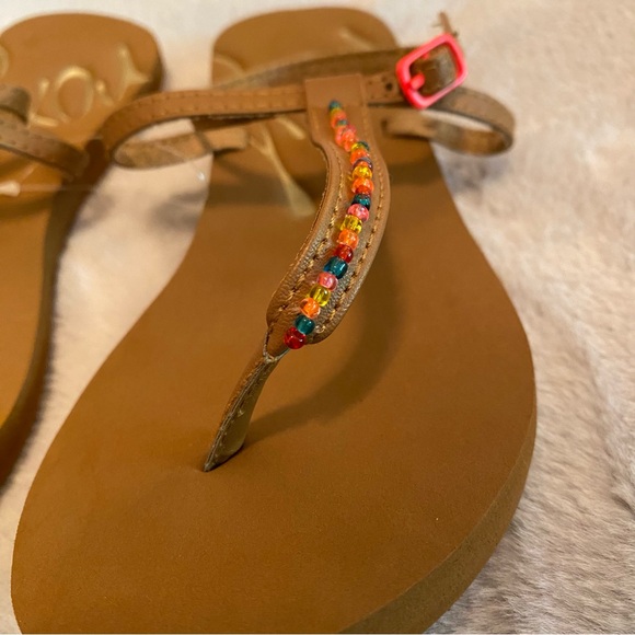 Roxy Spumoni sandals with rainbow bead details, women's 8, NWT - Picture 2 of 15